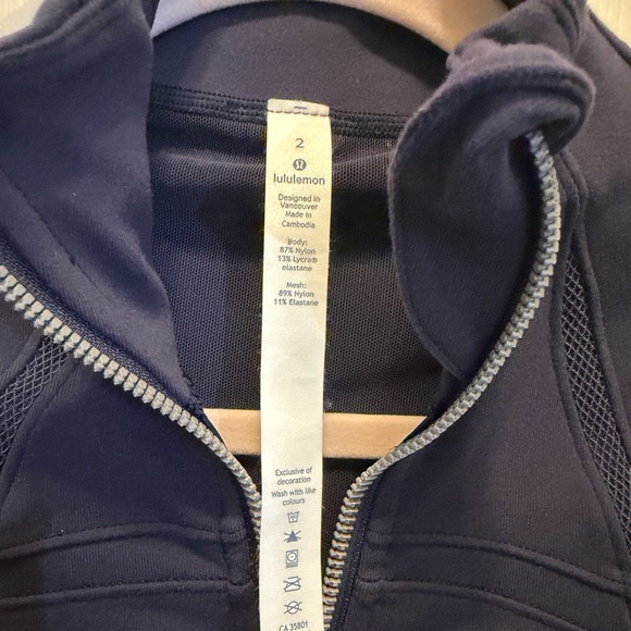 Lululemon Deep Blue Zip-Up Jacket - Picture 3 of 4